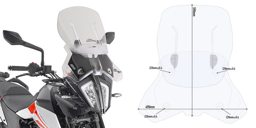 Givi AF7711 Airflow windscherm KTM 390/790 ADVENTURE