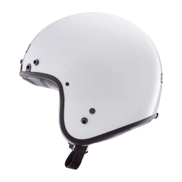 Simpson Chopper Solid White Open Face Helmet Custom Motorcycle Helmet D-Ring