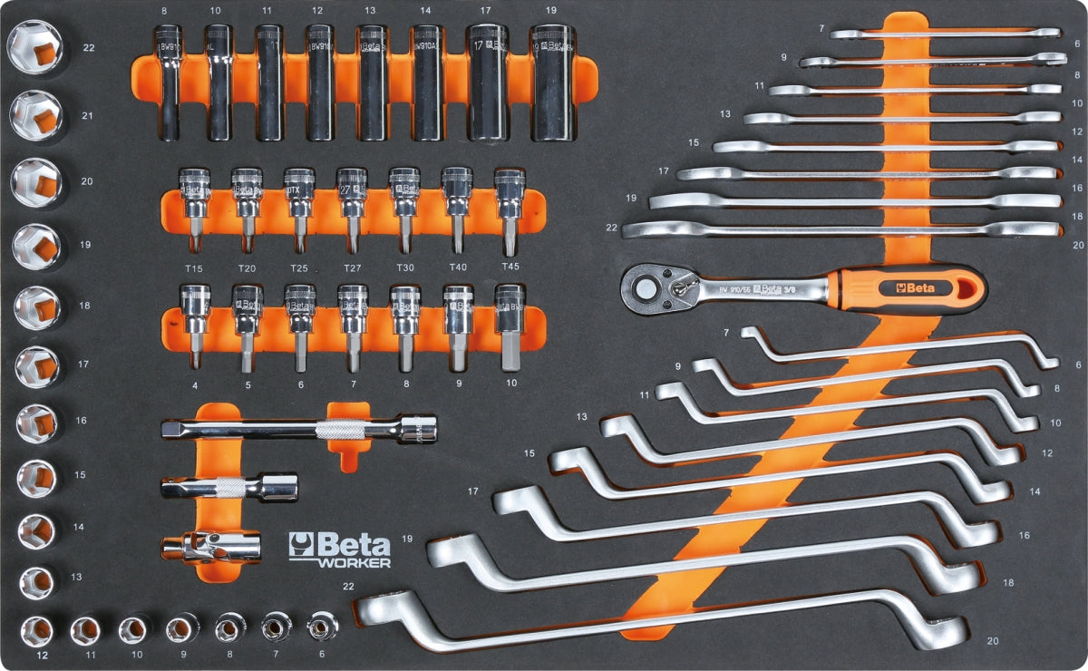 Beta Tools BW 2400S 7/E-M Tool Trolley – 7 Drawers – 309-Piece Tool Set