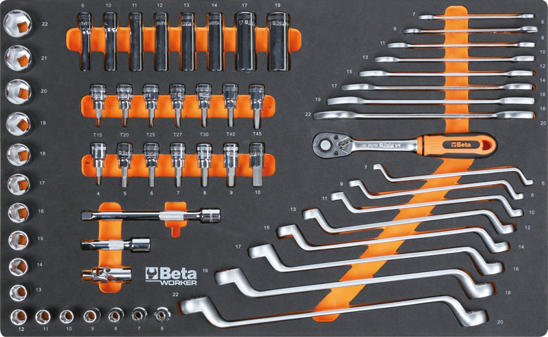 Beta Tools BW 2400S 7/E-M Tool Trolley – 7 Drawers – 309-Piece Tool Set