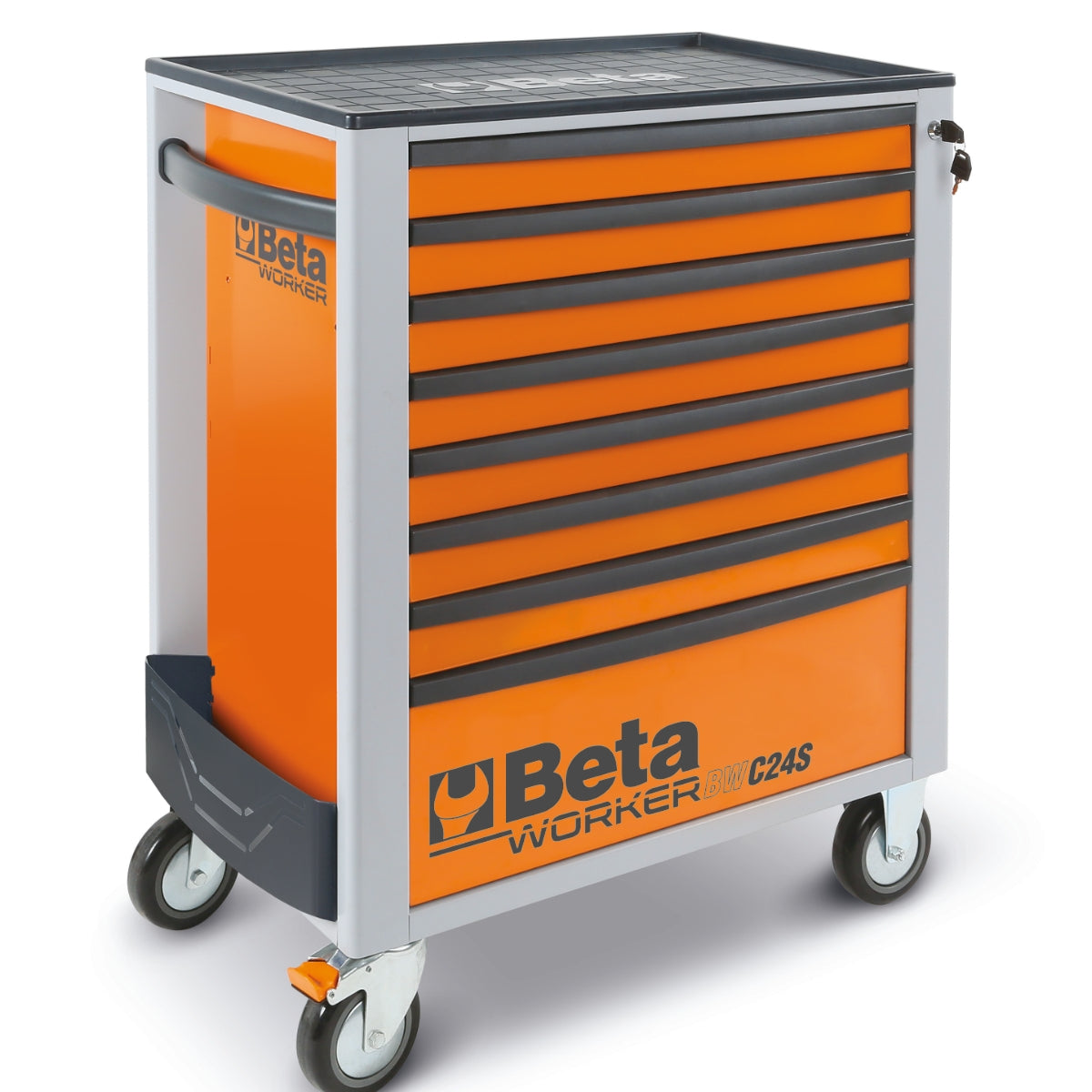 Beta Tools BW 2400S 8/E-L Werkstattwagen – 8 Schubladen – 398-teiliges Profi-Werkzeugset