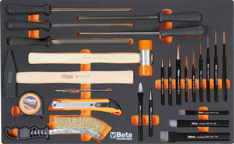 Beta Tools BW 2400S 8/E-L Werkstattwagen – 8 Schubladen – 398-teiliges Profi-Werkzeugset