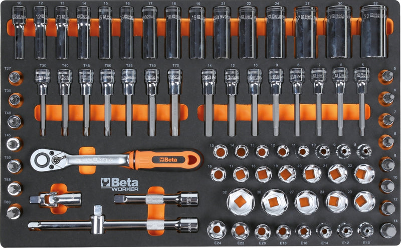 Beta Tools BW 2400S 8/E-L Werkstattwagen – 8 Schubladen – 398-teiliges Profi-Werkzeugset