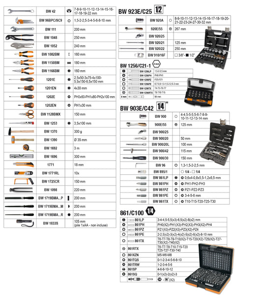 Beta Tools BW 4300E Gereedschapswagen – 3 Modules – 212 Delige Toolset