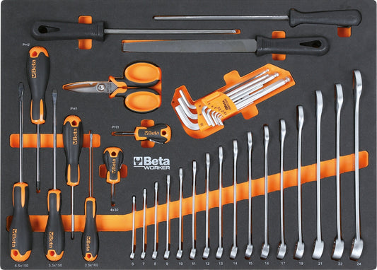 Beta Tools BW C04BOX-A VU Tool Trolley – 6 Drawers – 196-Piece Tool Set