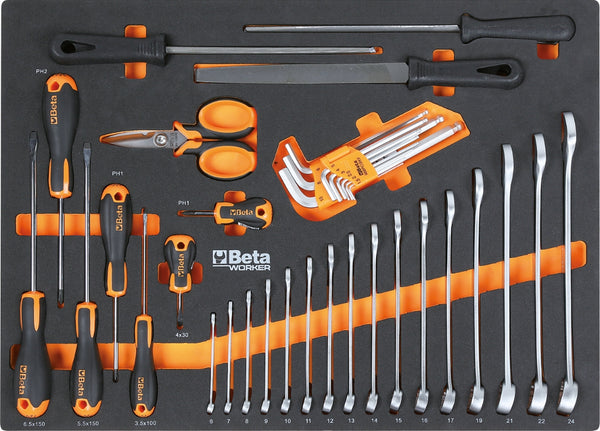 Beta Tools BW C04BOX-A VU Tool Trolley – 6 Drawers – 196-Piece Tool Set