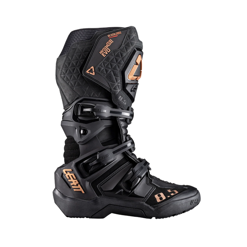 Leatt ADV 8.5 HydraDri Motorradstiefel, wasserdicht, 20.000 mm Wassersäule, CE-zertifiziert, Schwarz/Bronze