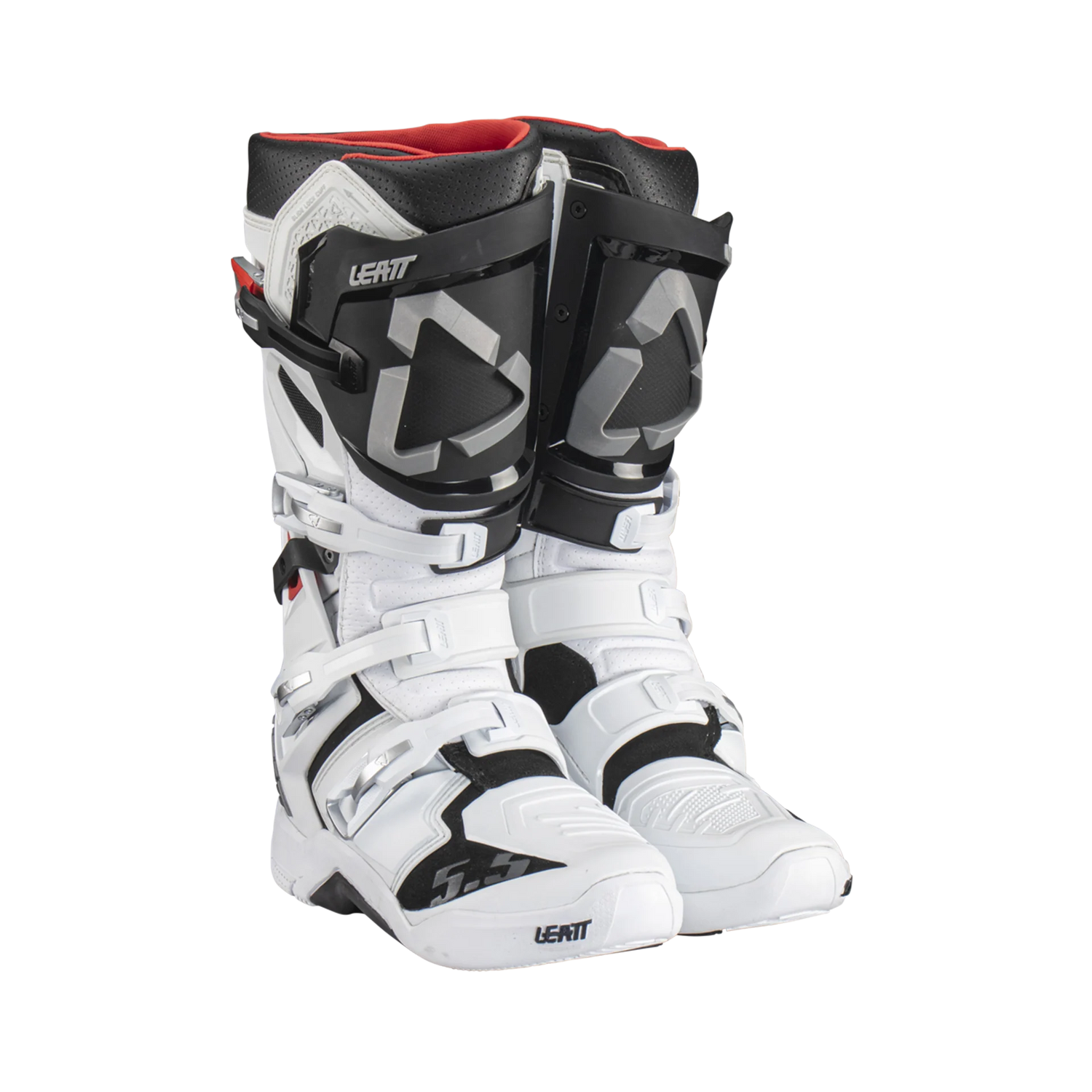 Leatt Moto 5.5 FlexLock Motorradstiefel – Motocross-Stiefel Weiß