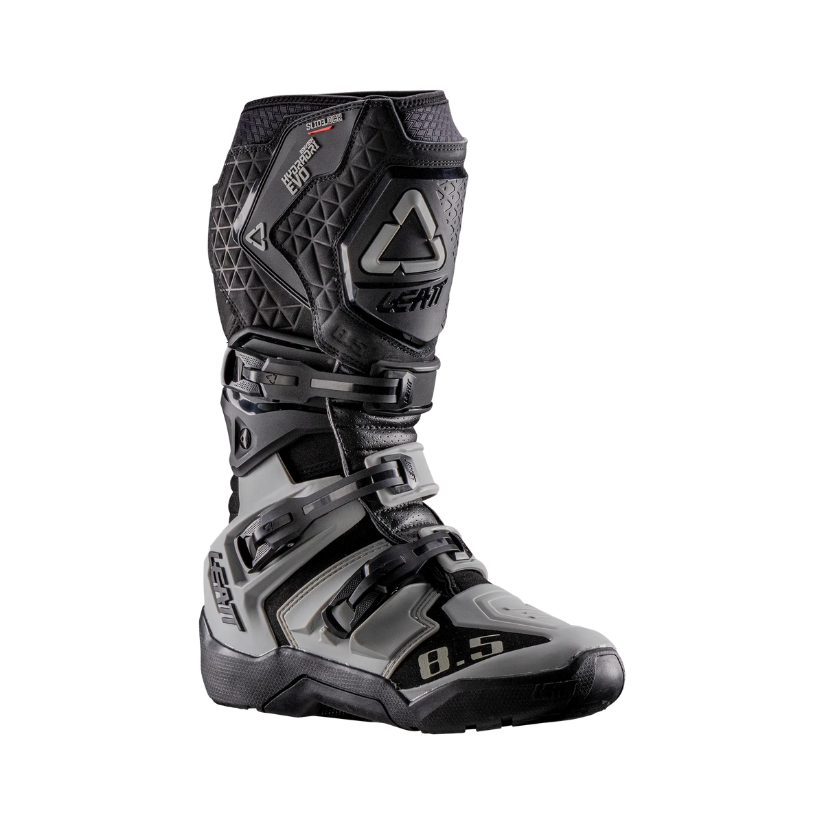 Leatt ADV 8.5 HydraDri Motorradstiefel, wasserdicht, 20.000 mm Wassersäule, CE-zertifiziert, Schwarz/Grau