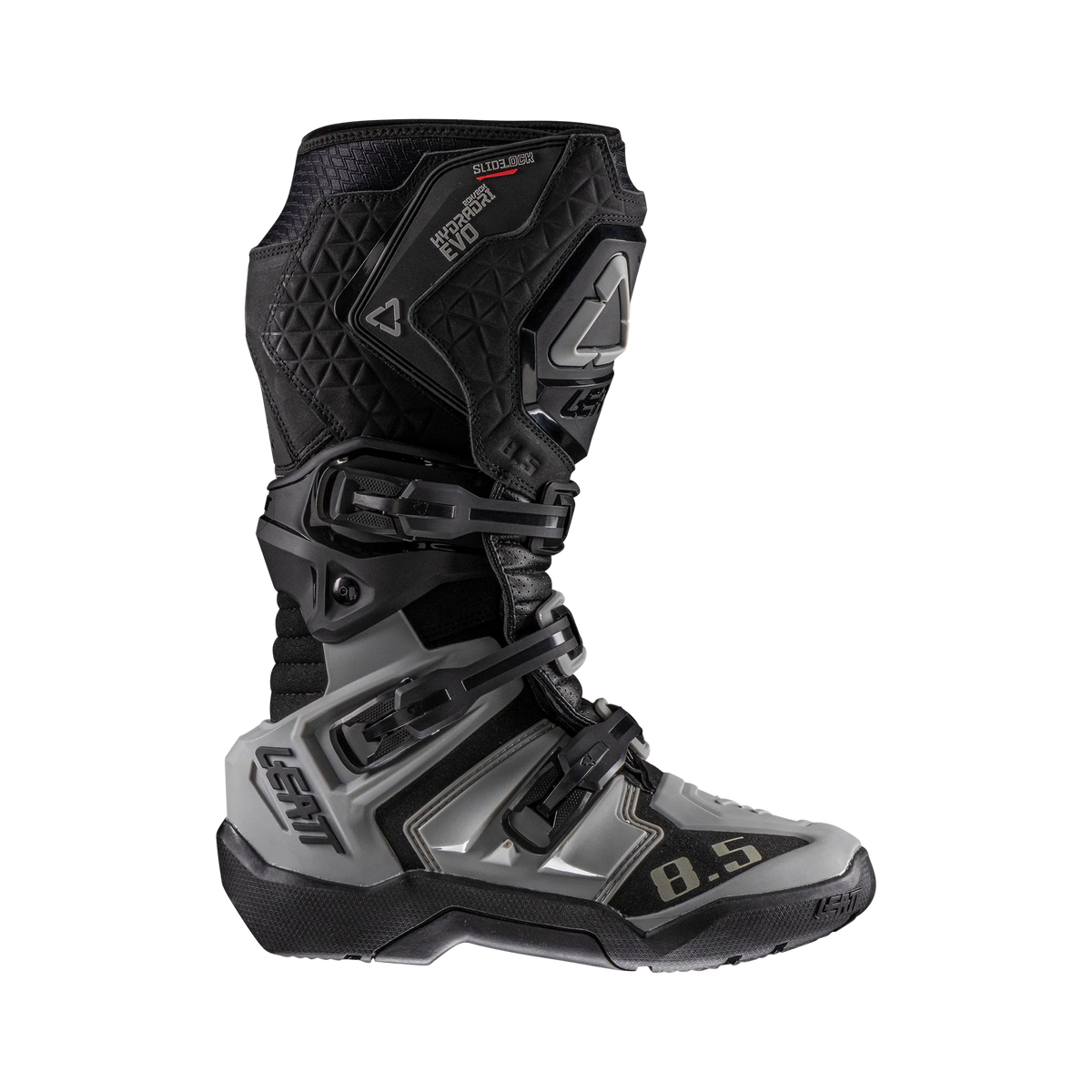 Leatt ADV 8.5 HydraDri Motorradstiefel, wasserdicht, 20.000 mm Wassersäule, CE-zertifiziert, Schwarz/Grau