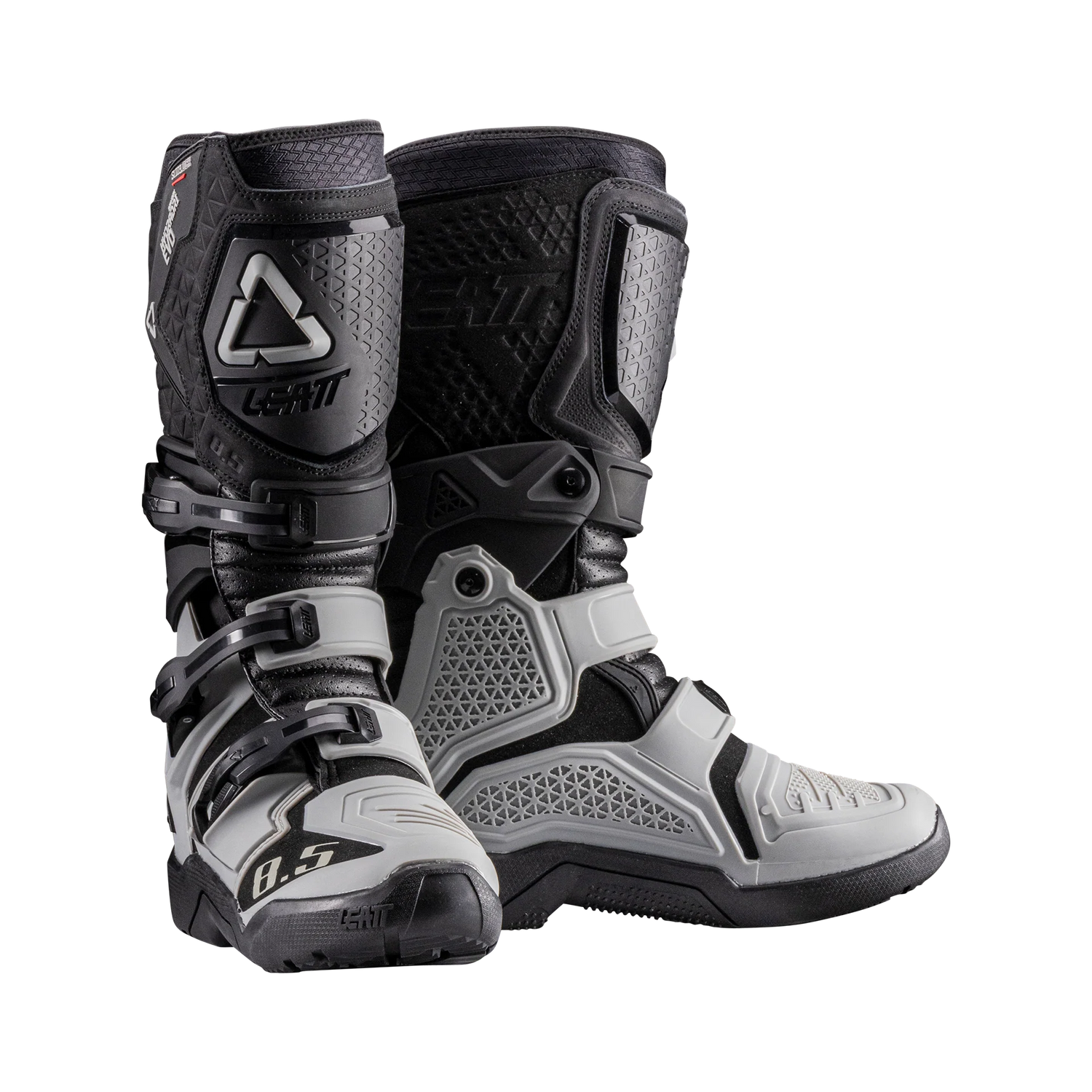 Leatt ADV 8.5 HydraDri Motorcycle Boots Waterproof 20K CE Certified Black/Gray