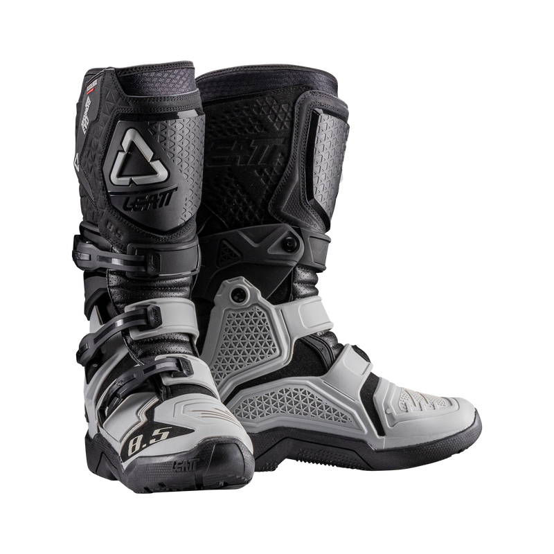 Leatt ADV 8.5 HydraDri Motorradstiefel, wasserdicht, 20.000 mm Wassersäule, CE-zertifiziert, Schwarz/Grau