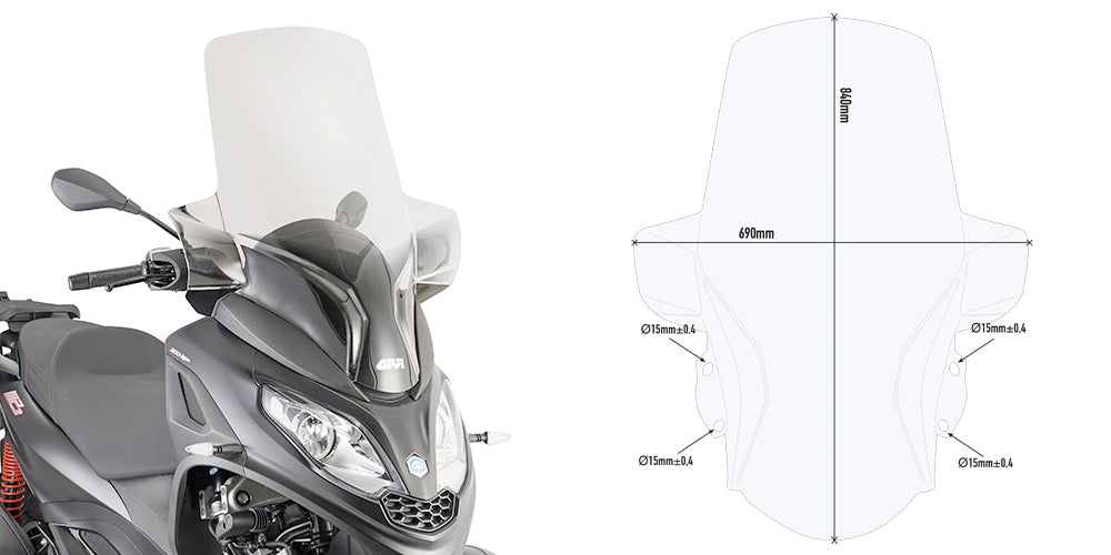 Givi D5614ST Windschild