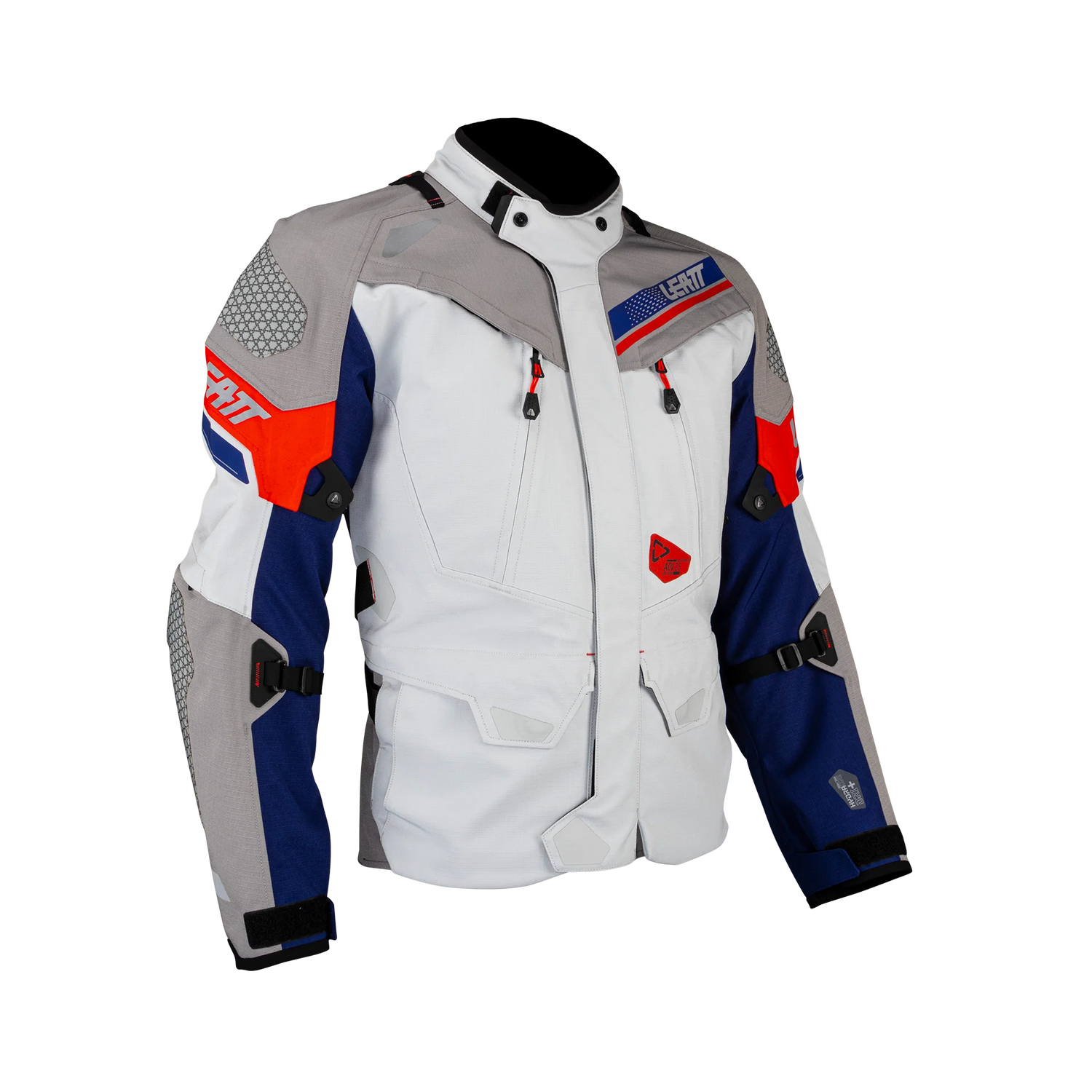 Leatt ADV DriTour 7.5 Motorradjacke, 35.000 mm wasserdicht, AA-Protektoren Level 2, blau-rot