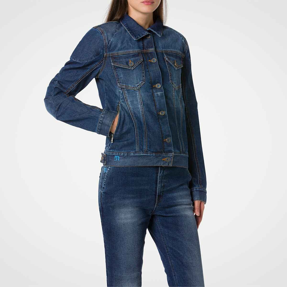PMJ Lucy Spijkerjas Dames – AAA T-Tex Pro Twaron Motorjas aanzicht 4