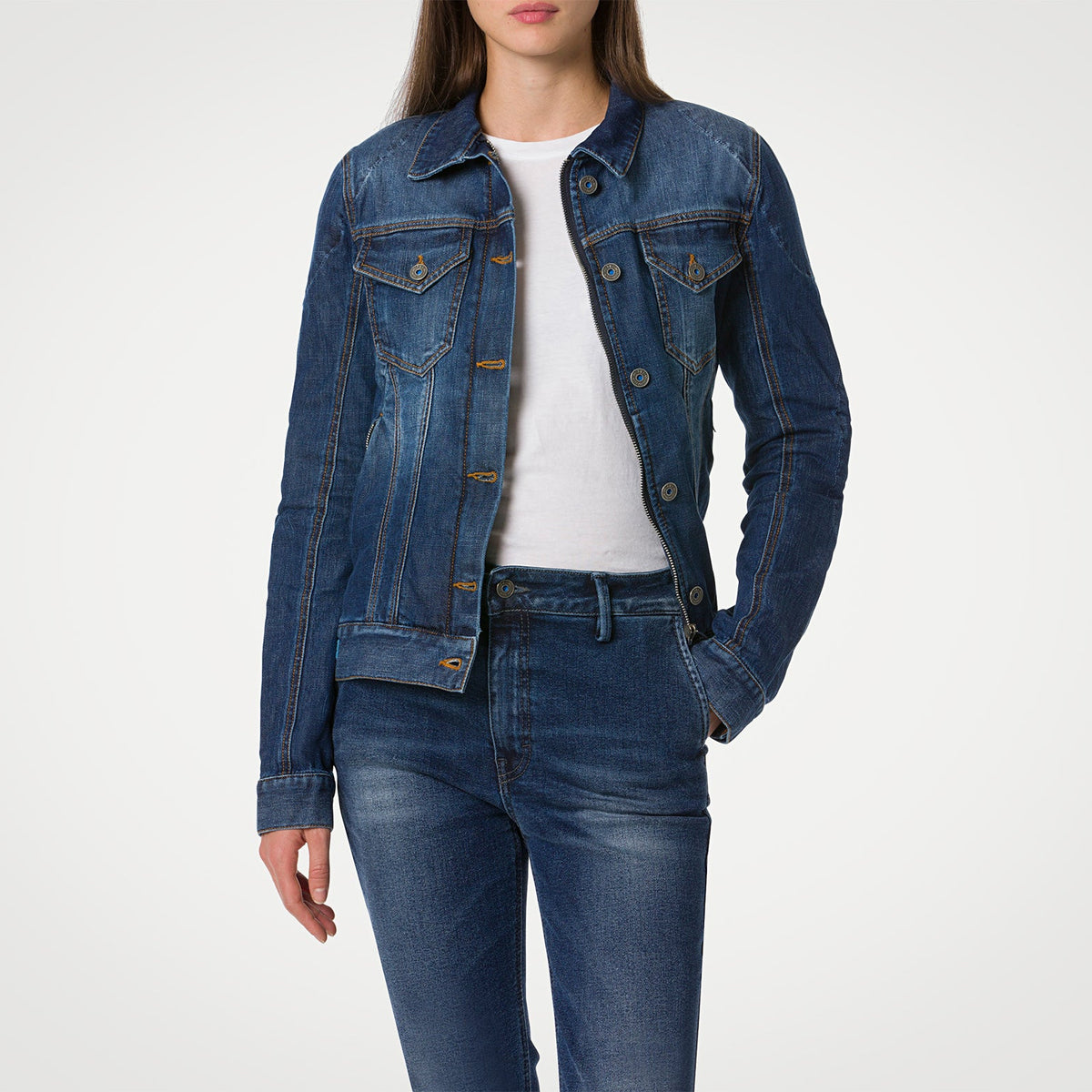 PMJ Lucy Spijkerjas Dames – AAA T-Tex Pro Twaron Motorjas aanzicht 6