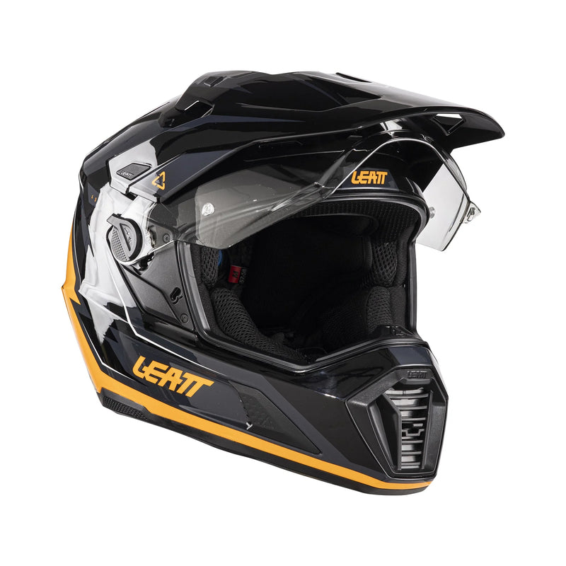 Leatt ADV 7.5 Kinder-Motorradhelm Adventure ECE 22.06 mit Brille, Schwarz/Orange
