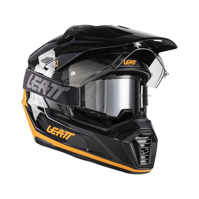 Leatt ADV 7.5 Kinder-Motorradhelm Adventure ECE 22.06 mit Brille, Schwarz/Orange