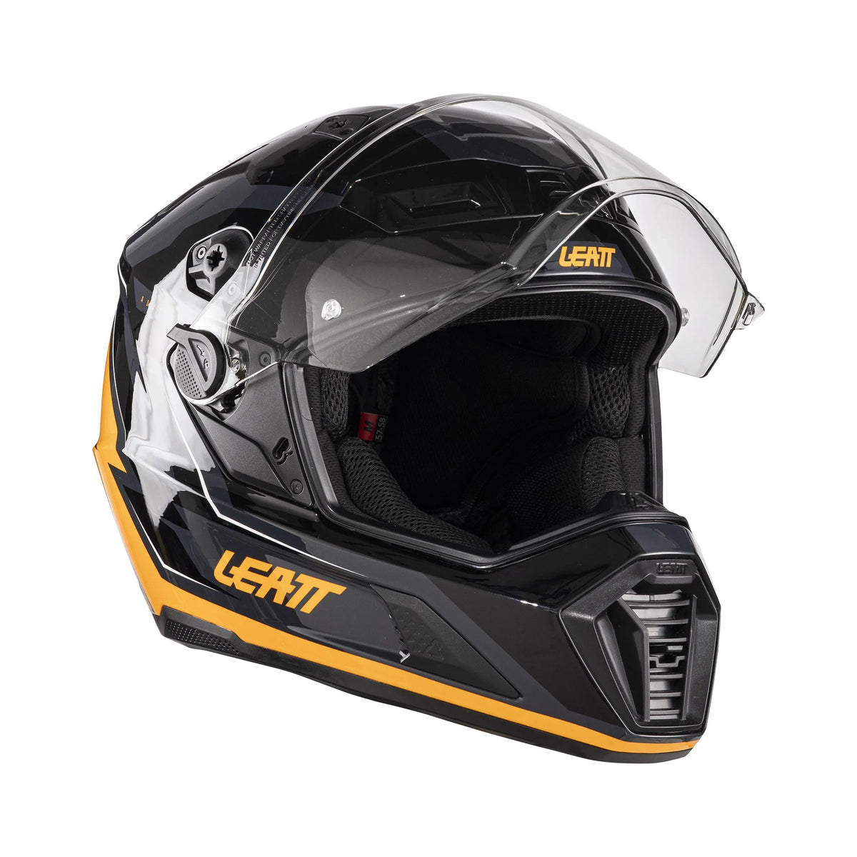 Leatt ADV 7.5 Kinder-Motorradhelm Adventure ECE 22.06 mit Brille, Schwarz/Orange