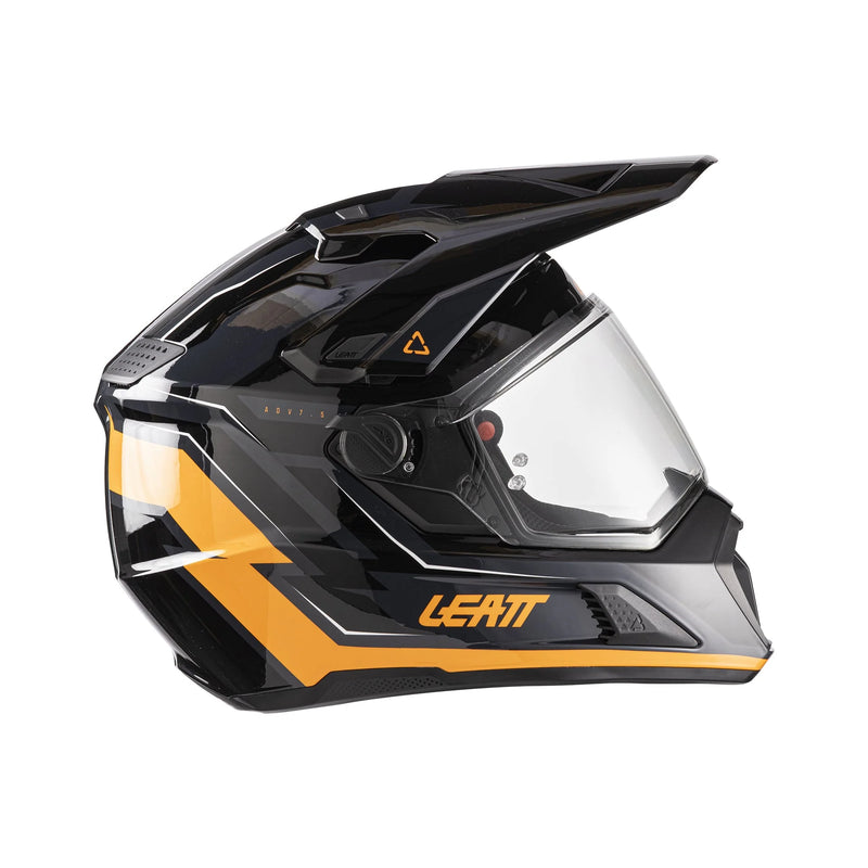 Leatt ADV 7.5 Kinder-Motorradhelm Adventure ECE 22.06 mit Brille, Schwarz/Orange