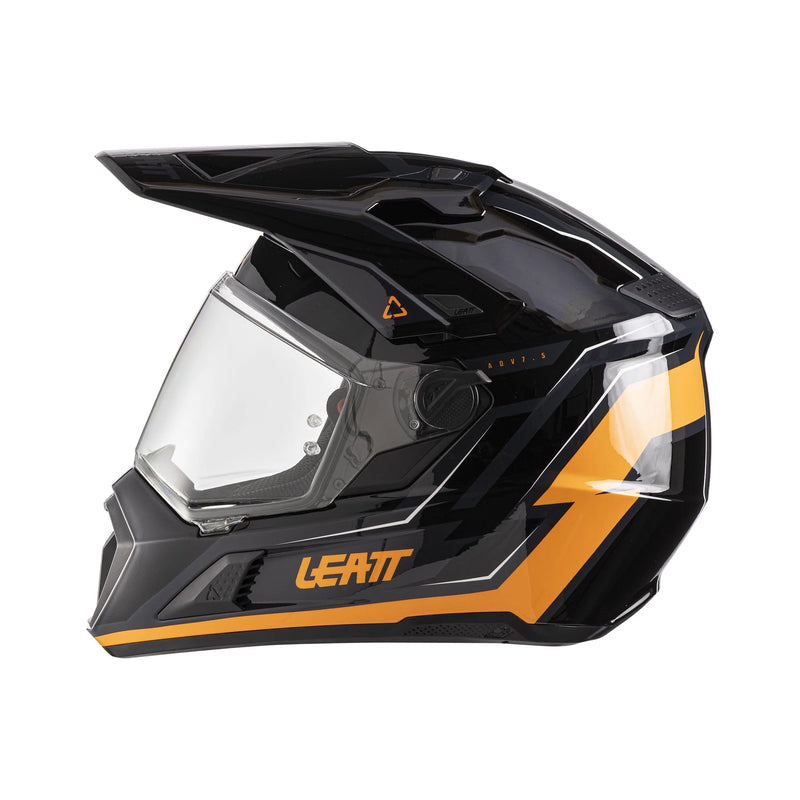 Leatt ADV 7.5 Kinder-Motorradhelm Adventure ECE 22.06 mit Brille, Schwarz/Orange