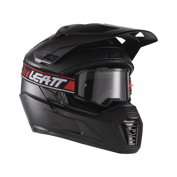 Leatt ADV 7.5 Kinder-Motorradhelm Adventure ECE 22.06 mit Brille, Schwarz