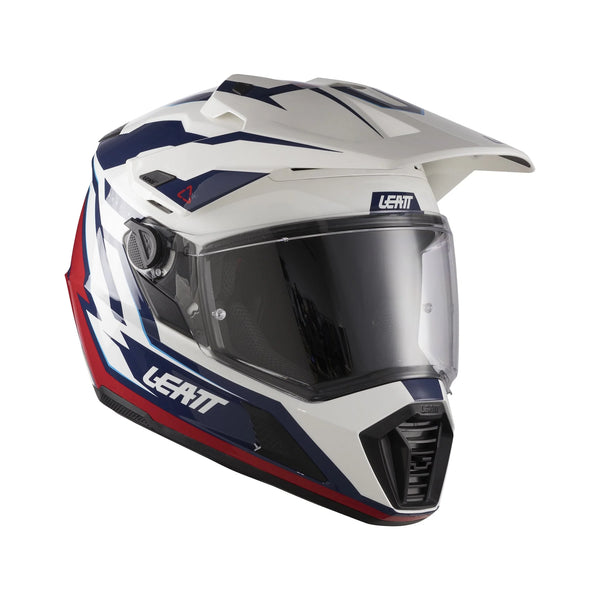 Leatt ADV 7.5 Kinder-Motorradhelm Adventure ECE 22.06 mit Brille, Königsblau/Rot