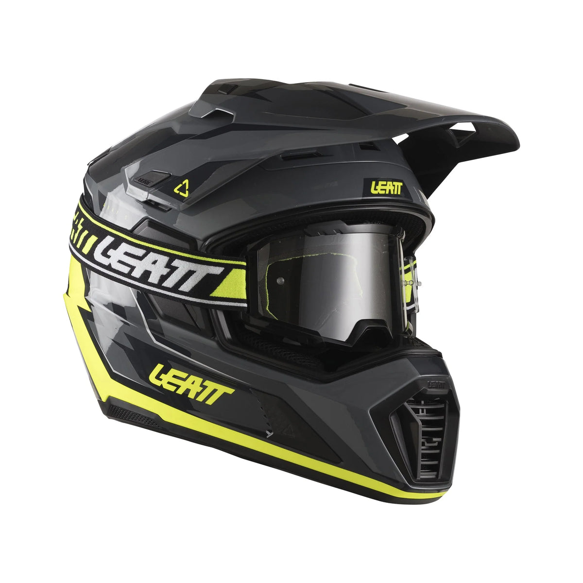 Leatt ADV 7.5 Kinder-Motorradhelm Adventure ECE 22.06 mit Brille, Hi-Viz Gelb