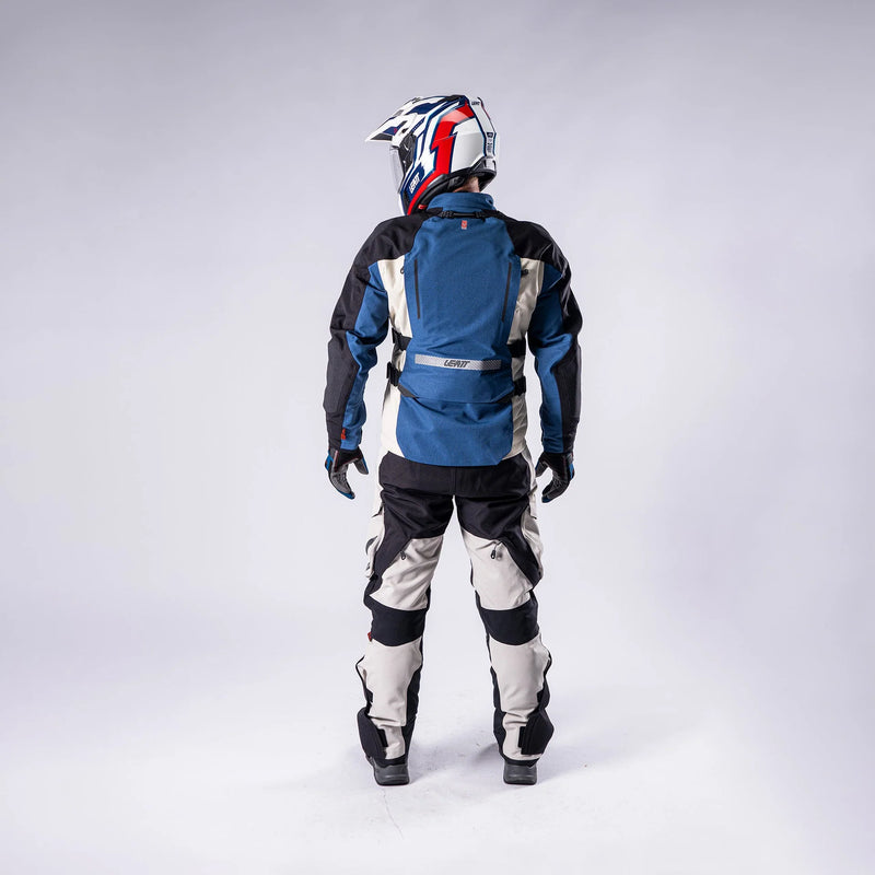 Leatt ADV DriTour 5.5 Motorradjacke, wasserdicht (20.000 mm Wassersäule), AA-zertifizierte Level-2-Protektoren, Mitternachtsblau
