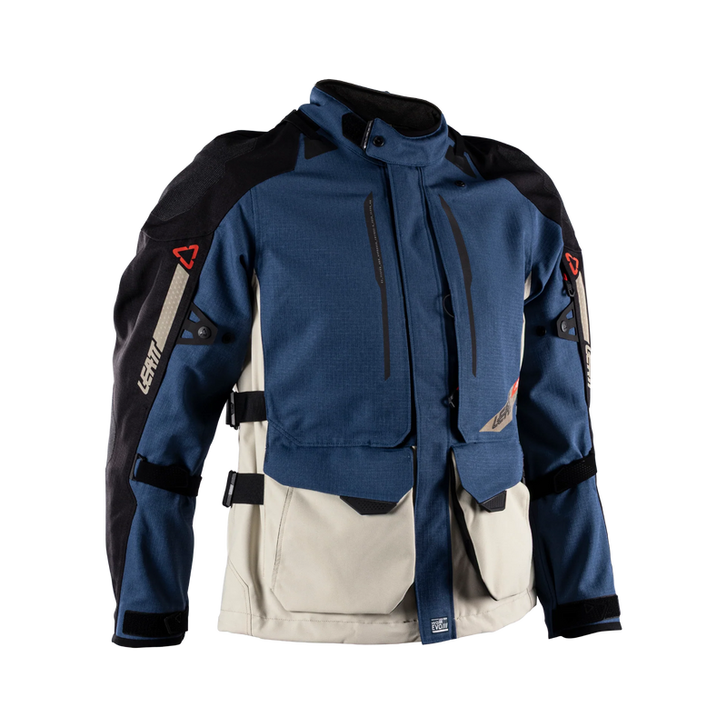 Leatt ADV DriTour 5.5 Motorradjacke, wasserdicht (20.000 mm Wassersäule), AA-zertifizierte Level-2-Protektoren, Mitternachtsblau