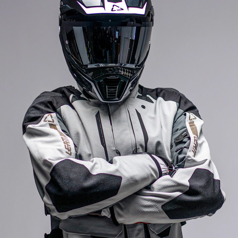 Leatt ADV DriTour 5.5 Motorradjacke, wasserdicht (20.000 mm Wassersäule), AA-zertifiziert, Stahlgrau