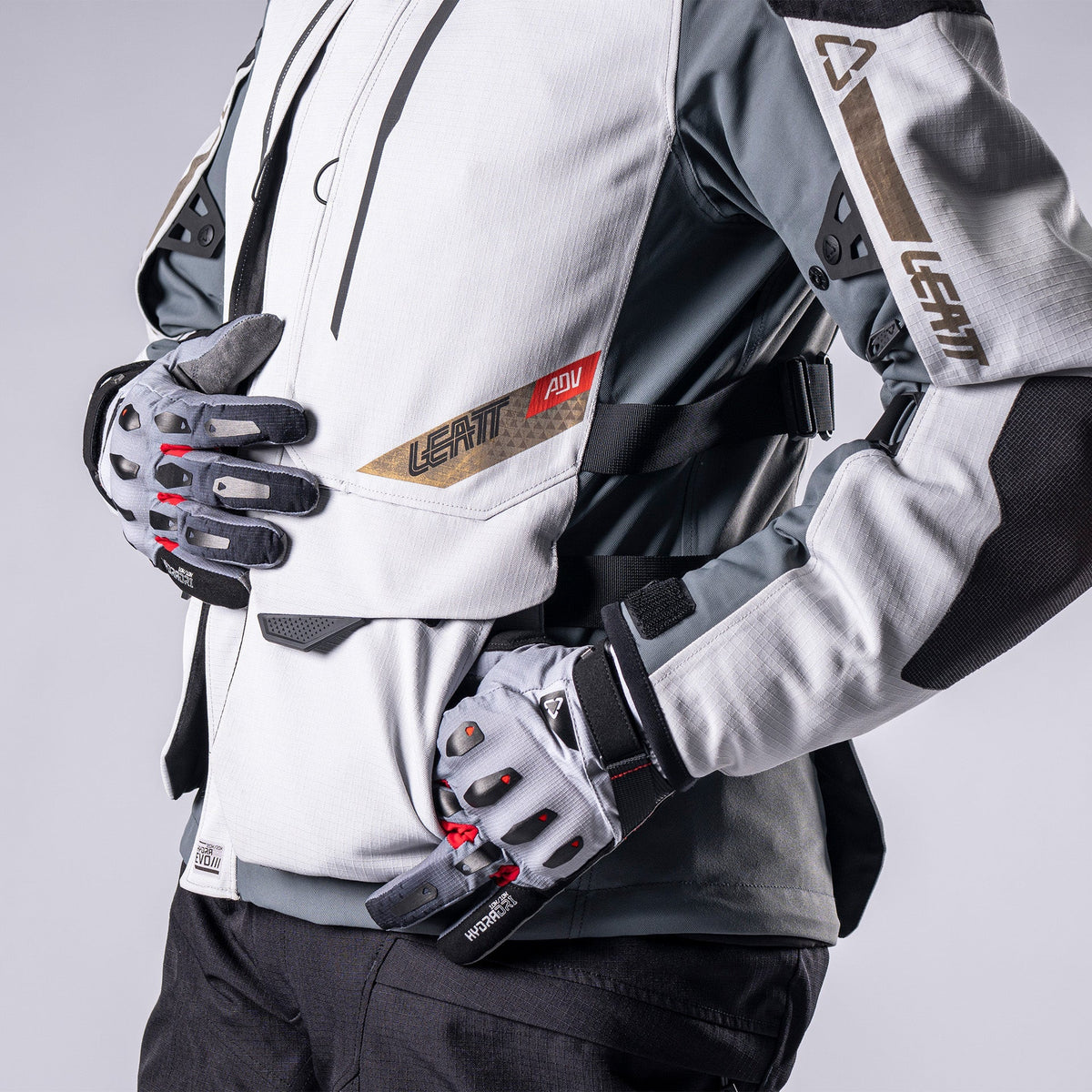 Leatt ADV DriTour 5.5 Motorradjacke, wasserdicht (20.000 mm Wassersäule), AA-zertifiziert, Stahlgrau