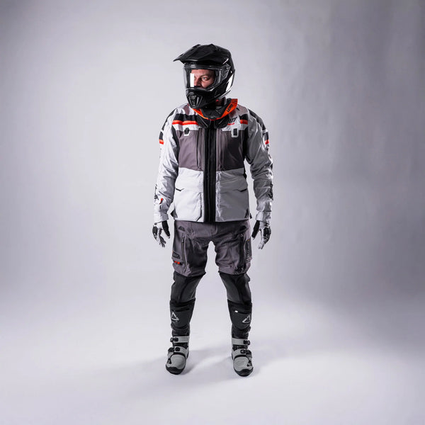 Leatt ADV Rally 7.5 motorjas HydraDri Max 30K waterdicht adventure grijs