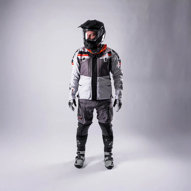 Leatt ADV Rally 7.5 motorjas HydraDri Max 30K waterdicht adventure grijs