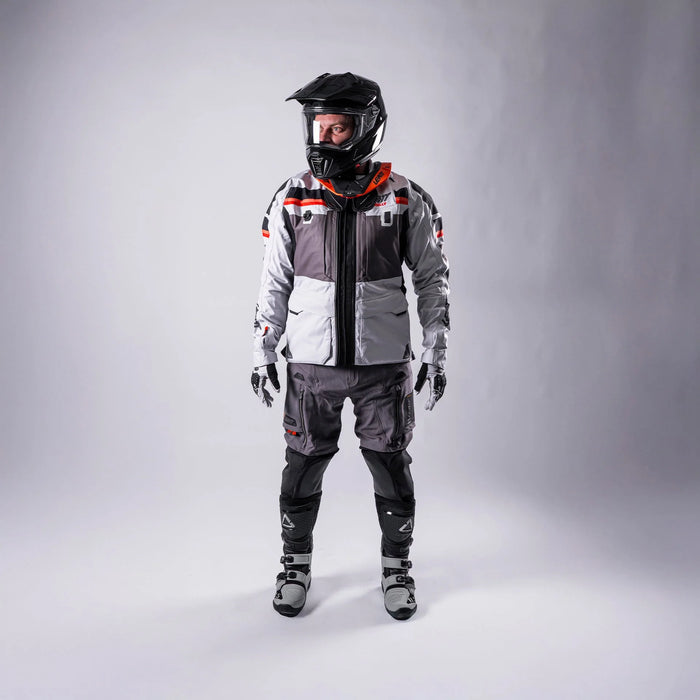 Leatt ADV Rally 7.5 HydraDri Max 30K Wasserdichte Adventure-Motorradjacke, Grau