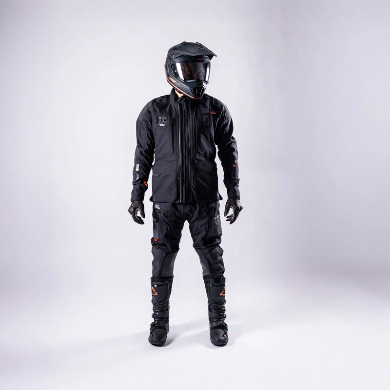 Leatt ADV Rally 7.5 Motorradjacke, wasserdicht bis 30.000 mm Wassersäule, Adventure Hydradri Max, schwarz/grau
