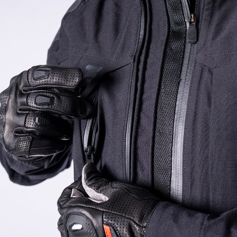 Leatt ADV Rally 7.5 Motorradjacke, wasserdicht bis 30.000 mm Wassersäule, Adventure Hydradri Max, schwarz/grau