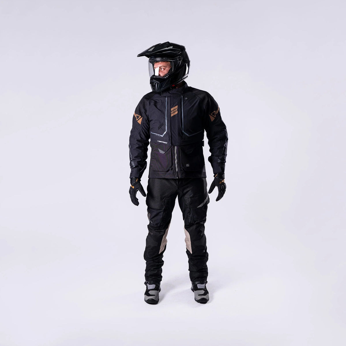 Leatt ADV 8.5 MultiTour Motorradjacke, 35.000 mm wasserdicht, AA-zertifiziert, 5-in-1, schwarz/grau