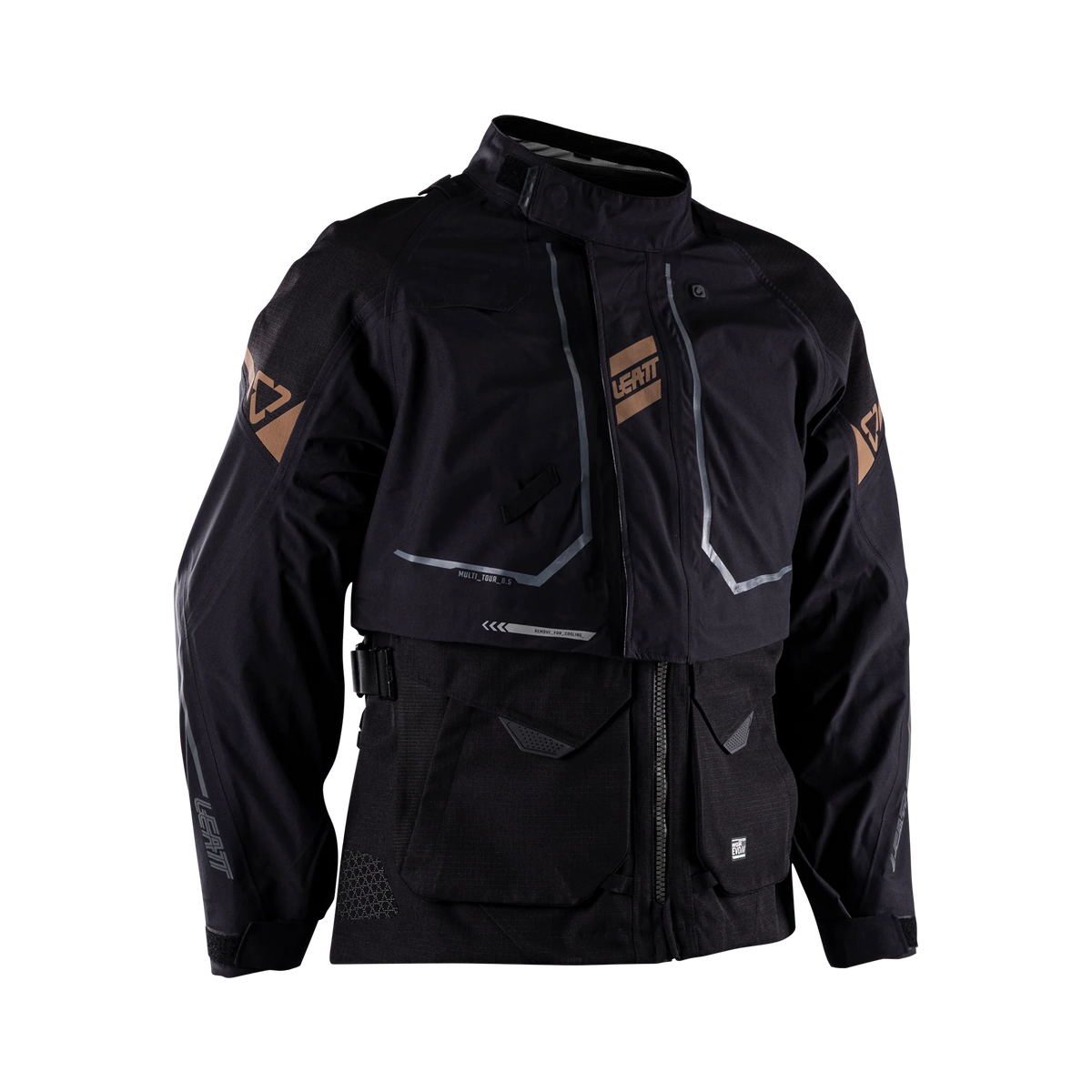 Leatt ADV 8.5 MultiTour Motorradjacke, 35.000 mm wasserdicht, AA-zertifiziert, 5-in-1, schwarz/grau