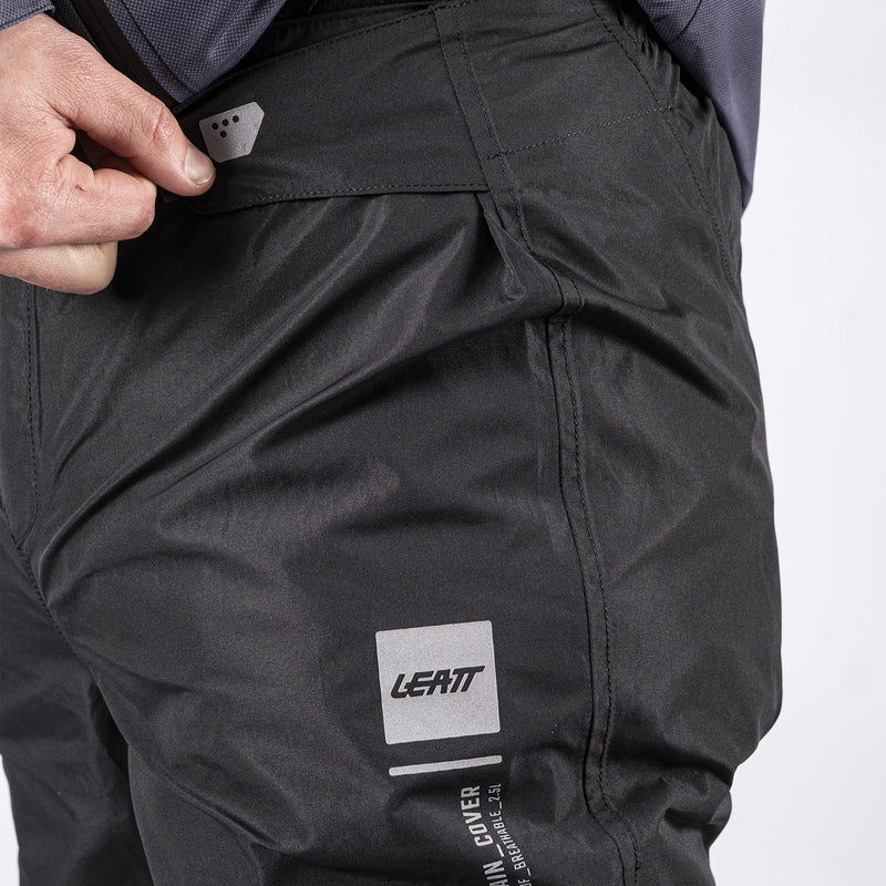 Leatt ADV Rain Cover motorcycle rain pants black waterproof