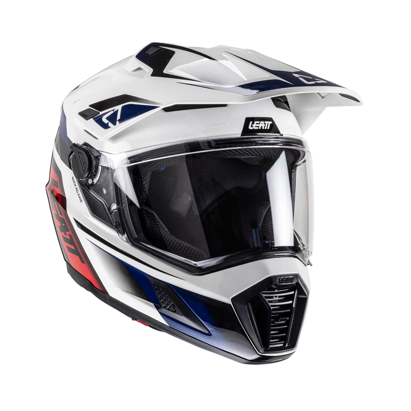 Leatt ADV 8.5 Adventure-Motorradhelm ECE 22.06 mit photochromem Visier, Königsblau/Rot
