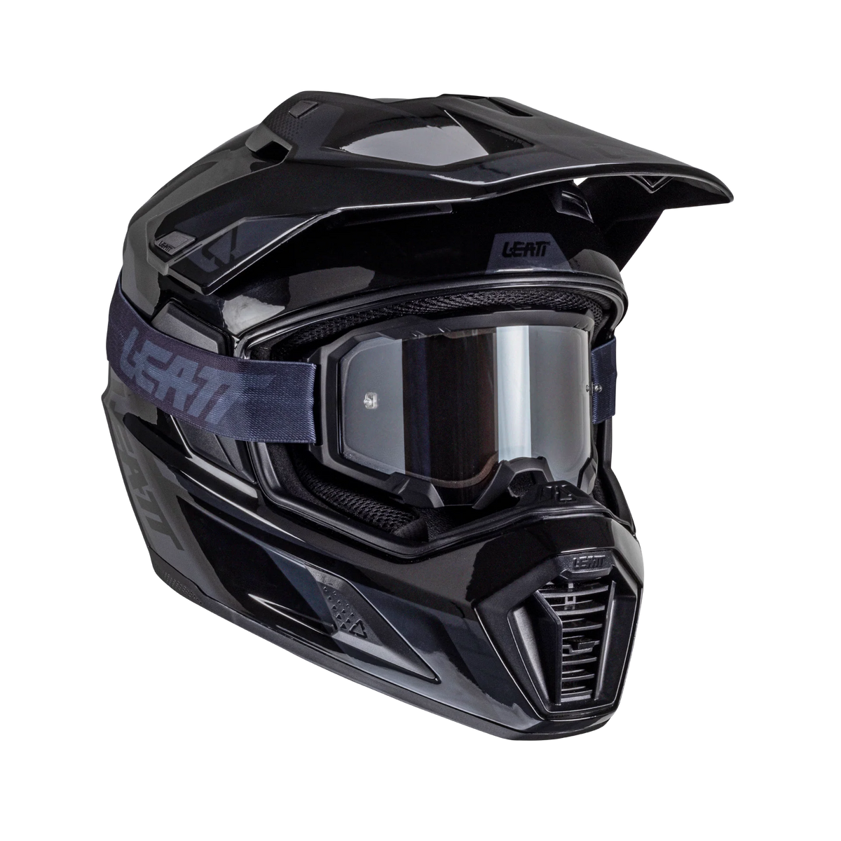 Leatt ADV 8.5 motorcycle helmet kit ECE 22.06 with photochromic visor Stealth Black/Gray