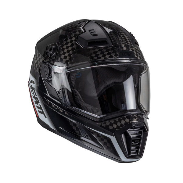 Leatt ADV 9.5 Carbon Adventure-Motorradhelm ECE 22.06 mit photochromem Visier, Schwarz