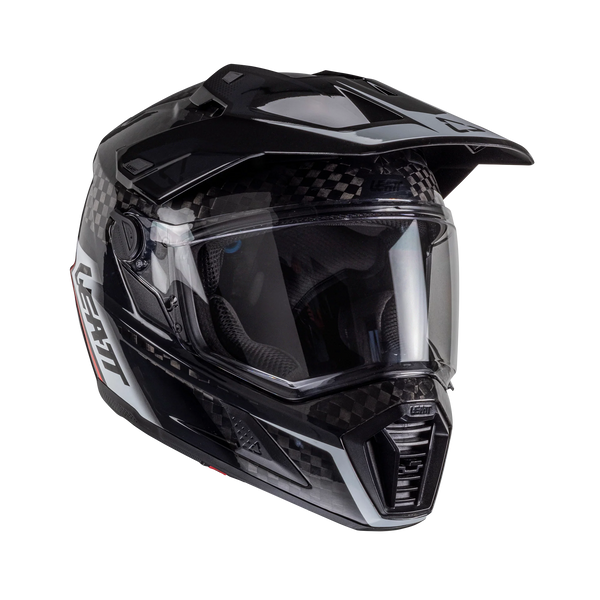 Leatt ADV 9.5 Carbon Adventure-Motorradhelm ECE 22.06 mit photochromem Visier, Schwarz