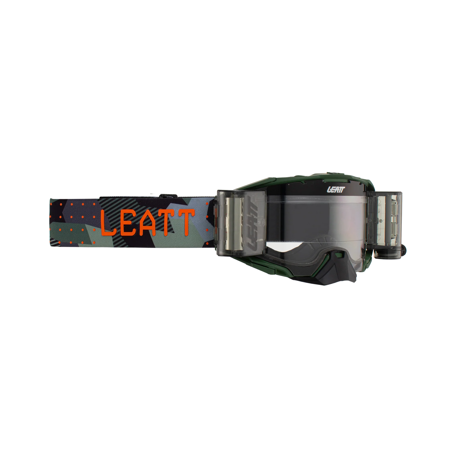 Leatt Velocity 6.5 Roll-Off Motocross Goggles Cactus Camo Green/Clear – Bulletproof MX & Enduro Goggles 83% VLT