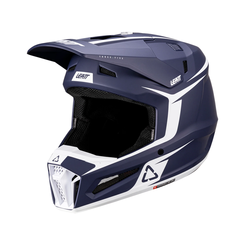 Leatt 3.5 Motorradhelm-Set ECE 22.06 mit Brille, blau