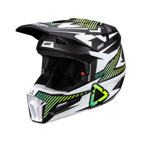 Leatt 3.5 Jr Motorradhelm für Kinder ECE 22.06 mit Schutzbrille, Farbe: Storm Teal