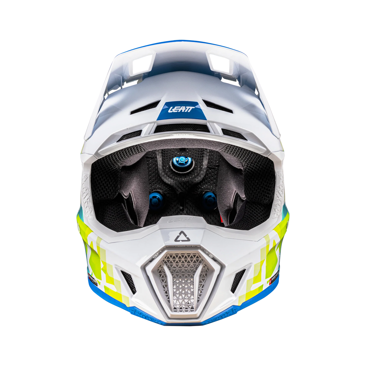 Leatt Moto 7.5 Motorradhelm-Set ECE 22.06 mit Velocity 4.5 Brille Pixel Blue