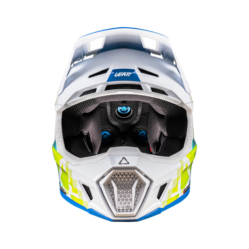 Leatt Moto 7.5 Motorradhelm-Set ECE 22.06 mit Velocity 4.5 Brille Pixel Blue