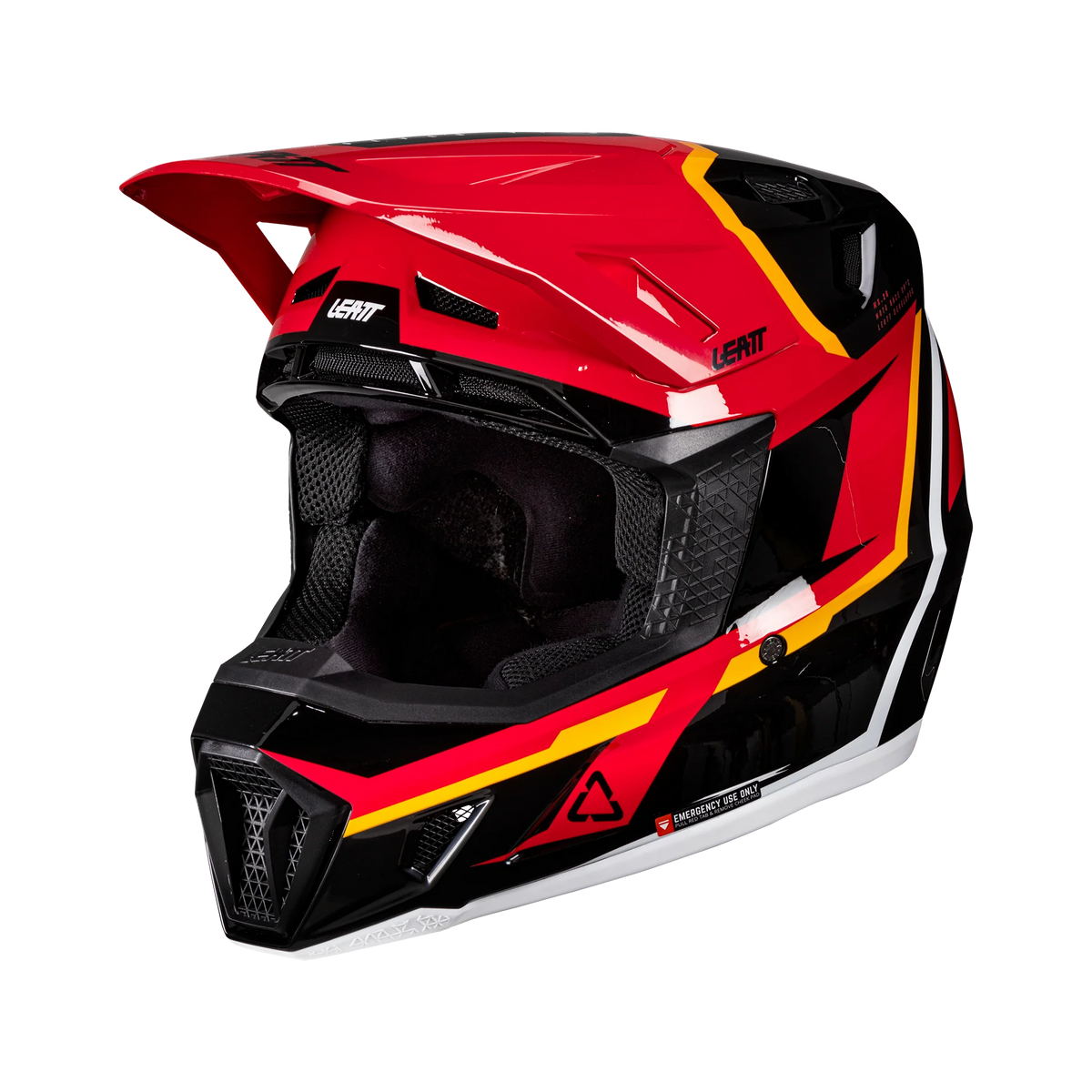Leatt Moto 7.5 Motorradhelm-Set ECE 22.06 mit Velocity 4.5 Brille, Rot